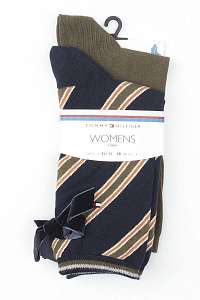 Tommy Hilfiger farebný 2 pack ponožiek Diagonal Tape Blue/Khaki