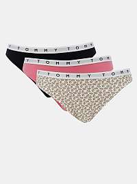 Tommy Hilfiger farebný 3 pack nohavičiek Bikini print s gumou