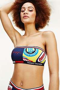 Tommy Hilfiger farebný horný diel plaviek Bandeau Fixed Bold Yellow