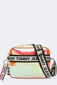 Tommy Hilfiger holografická crossbody kabelka TWJ Logo Tape Crossover PU