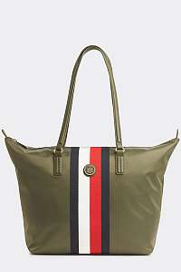 Tommy Hilfiger khaki kabelka Poppy Tote Corp Grape Leaf