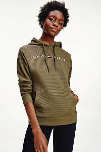 Tommy Hilfiger khaki mikina OH Hoodie RIB s kapucňou
