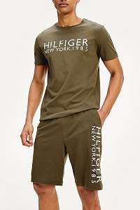 Tommy Hilfiger khaki pánske tričko CN SS TEE Grape Leaf