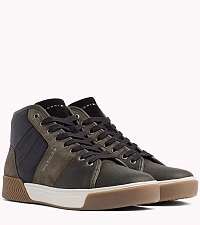 Tommy Hilfiger kožené pánske tenisky Leather Mix High Top Cupsole