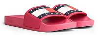 Tommy Hilfiger malinové šľapky Tommy Jeans Flag Pool Slide Blush Red