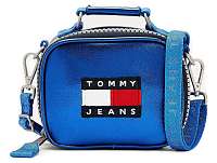 Tommy Hilfiger metalicky modrá malá crossbody kabelka TJW Heritage Nano Bag