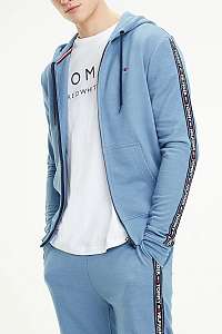 Tommy Hilfiger modrá pánska mikina Hoodie LS HWK na zips