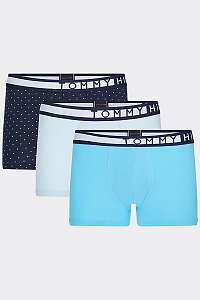 Tommy Hilfiger modré 3 pack boxerky 3P Trunk Print