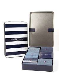 Tommy Hilfiger modré 5 pack ponožiek TH Men Birdeye Giftbox 5P --46