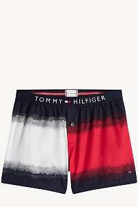 Tommy Hilfiger modré dámske domáce kraťasy Woven Short Dip Dye Flag - XS
