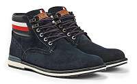 Tommy Hilfiger modré pánske členkové topánky Outdoor Suede Hilfiger Boot Desert Sky