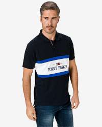 Tommy Hilfiger modré pánske polo tričko Logo Insert
