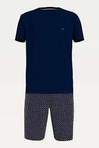 Tommy Hilfiger modré pánske pyžamo CN SS Short Jersey