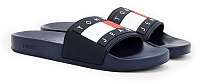Tommy Hilfiger modré pánske šľapky Tommy Jeans Flag Pool Slide