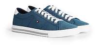 Tommy Hilfiger modré pánske tenisky Seasonal Texitile Sneaker