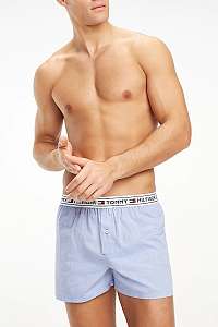 Tommy Hilfiger modré pánske trenírky Woven Boxer Coronet Blue - XL