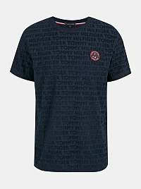Tommy Hilfiger modré pánske tričko CN SS TEE s potlačou