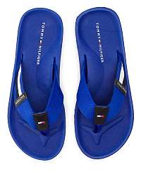 Tommy Hilfiger modré pánske žabky Corporate Stripe Beach Sandal Mazarine Blue -