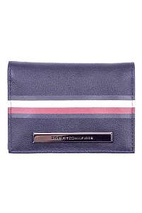 Tommy Hilfiger modrý pánsky kožený dokladovník Corp Plaque Stripe Bifold