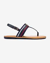 Tommy Hilfiger modré sandále Shimmery Ribbon Flat
