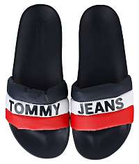 Tommy Hilfiger modré šľapky Padded Nylon Pool Slide RWB -