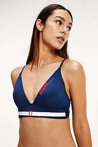 Tommy Hilfiger modrý horný diel plaviek Longline Triangle RP Pitch Blue
