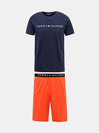Tommy Hilfiger oranžovo-modré pánske pyžamo s logom