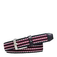 Tommy Hilfiger pánsky opasok Adan Stripe Elastic Belt Corporate Mix