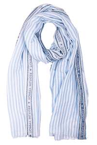 Tommy Hilfiger pruhovaná šatka Selvedge Scarf Omphalodes