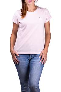 Tommy Hilfiger púdrové dámske tričko CN TEE SS - L