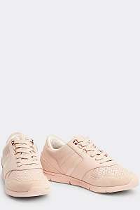 Tommy Hilfiger púdrové kožené tenisky Velvet Lace Light Weight Sneaker Cameo Rose -