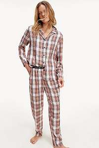 Tommy Hilfiger púdrové pyžamo Full Woven Set Holiday