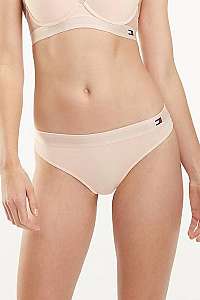 Tommy Hilfiger púdrové tangá s logom naboku Thong