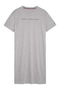 Tommy Hilfiger sivé domáce šaty Grey Heather s logom