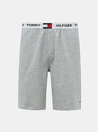Tommy Hilfiger sivé teplákové pánske kraťasy s lemom