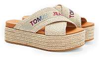 Tommy Hilfiger šľapky na platforme Rainbow Branding Mule Flatform