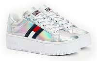 Tommy Hilfiger strieborné tenisky na platforme Fully Iridescent Ironic Sneaker