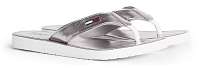 Tommy Hilfiger strieborné žabky Metallic Beach Sandal