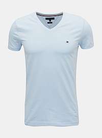 Tommy Hilfiger svetlo modré pánske basic tričko s logom