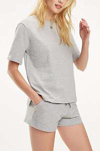 Tommy Hilfiger svetlo sivé oversize tričko BN TEE HALF