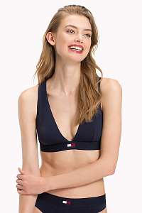 Tommy Hilfiger tmavo modrá podprsenka Triangle Bralette