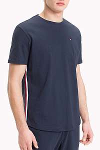 Tommy Hilfiger tmavo modré tričko CN TEE SS s lemom