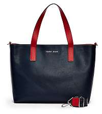 Tommy Hilfiger tmavomodrá kabelka TJW Femme E/W Tote Pu