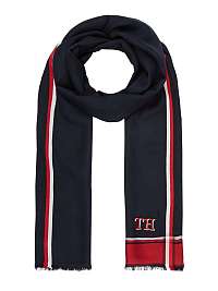 Tommy Hilfiger tmavomodrá pánska šatka Corporate TH Scarf