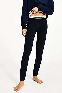 Tommy Hilfiger tmavomodré legíny Legging s bielou širokou gumou