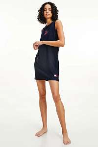 Tommy Hilfiger tmavomodré letné šaty Tank Dress s logom
