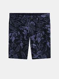 Tommy Hilfiger tmavomodré pánske kvetované kraťasy