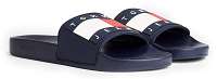 Tommy Hilfiger tmavomodré pánske šľapky Tommy Jeans Flag Pool Slide Midnight