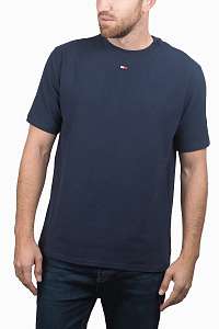 Tommy Hilfiger tmavomodré pánske tričko CN Tee SS Logo
