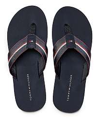 Tommy Hilfiger tmavomodré žabky Webbing Beach Sandal